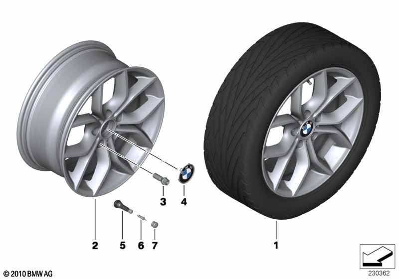 Genuine BMW 36116787579 F25 F26 Disc Wheel, Light Alloy, Reflexsilber 8JX18 ET:43 (Inc. X4) | ML Performance UK Car Parts
