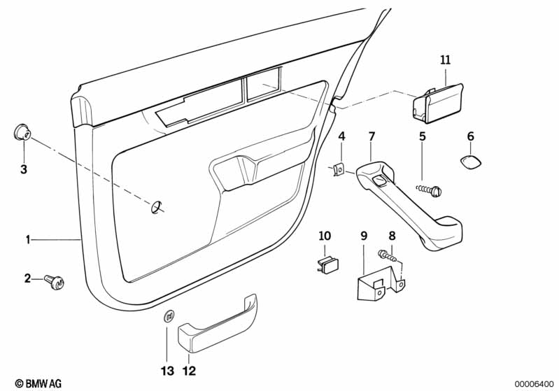 Genuine BMW 51428126986 E34 Door Lining Vynil Rear Right SILBERGRAU HELL (Inc. 530i, 525i & 535i) | ML Performance EU Car Parts