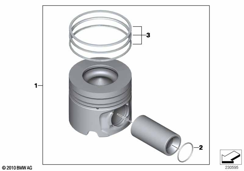 Genuine BMW 11258575866 Piston 83,960mm (Inc. Cooper D ALL4 2.0, Cooper D 2.0 & Cooper SD ALL4) | ML Performance UK Car Parts