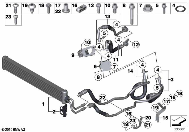 Genuine BMW 17217575243 Transmission Oil Cooler (Inc. 740LiX, 640iX & 535iX) | ML Performance EU Car Parts