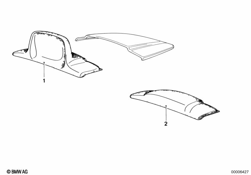 Genuine BMW 51461965344 E24 Casing Headrest Rear SILBER (Inc. 628CSi, 635CSi & M635CSi) | ML Performance EU Car Parts