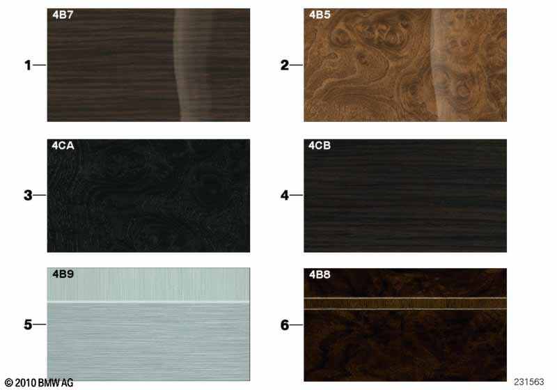 Echantillons d'inserts décoratifs