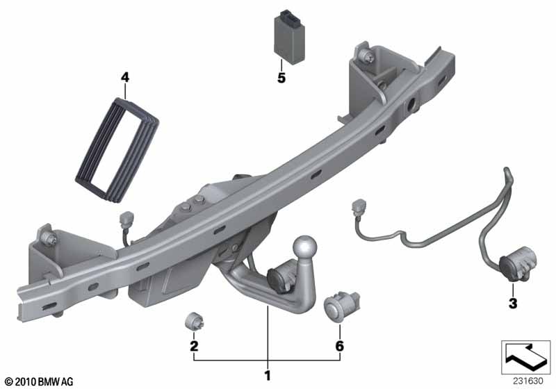 Trailer coupling, electric swiveling