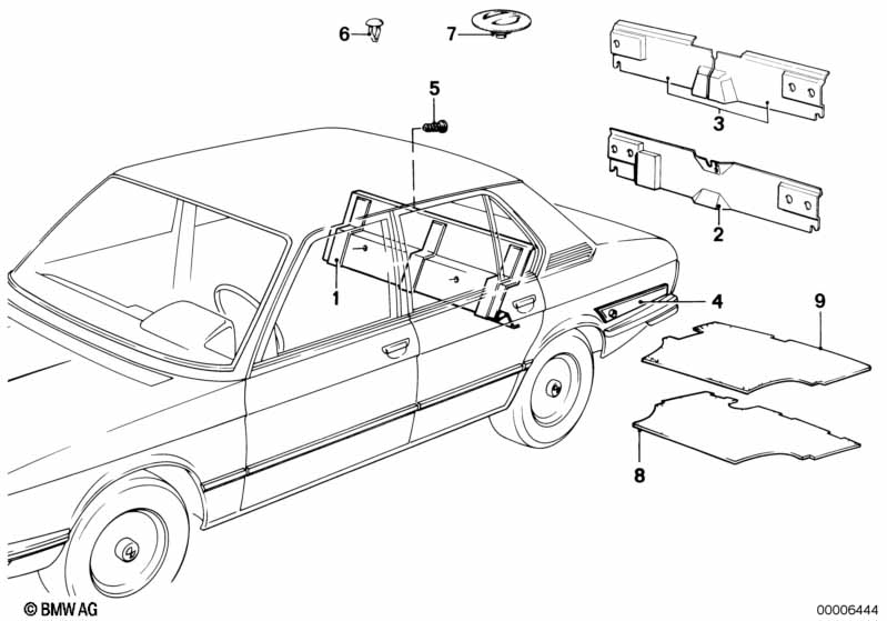 Genuine BMW 51461805542 E12 E24 Plug GRAU (Inc. 630CSi, 528i & 520i) | ML Performance EU Car Parts