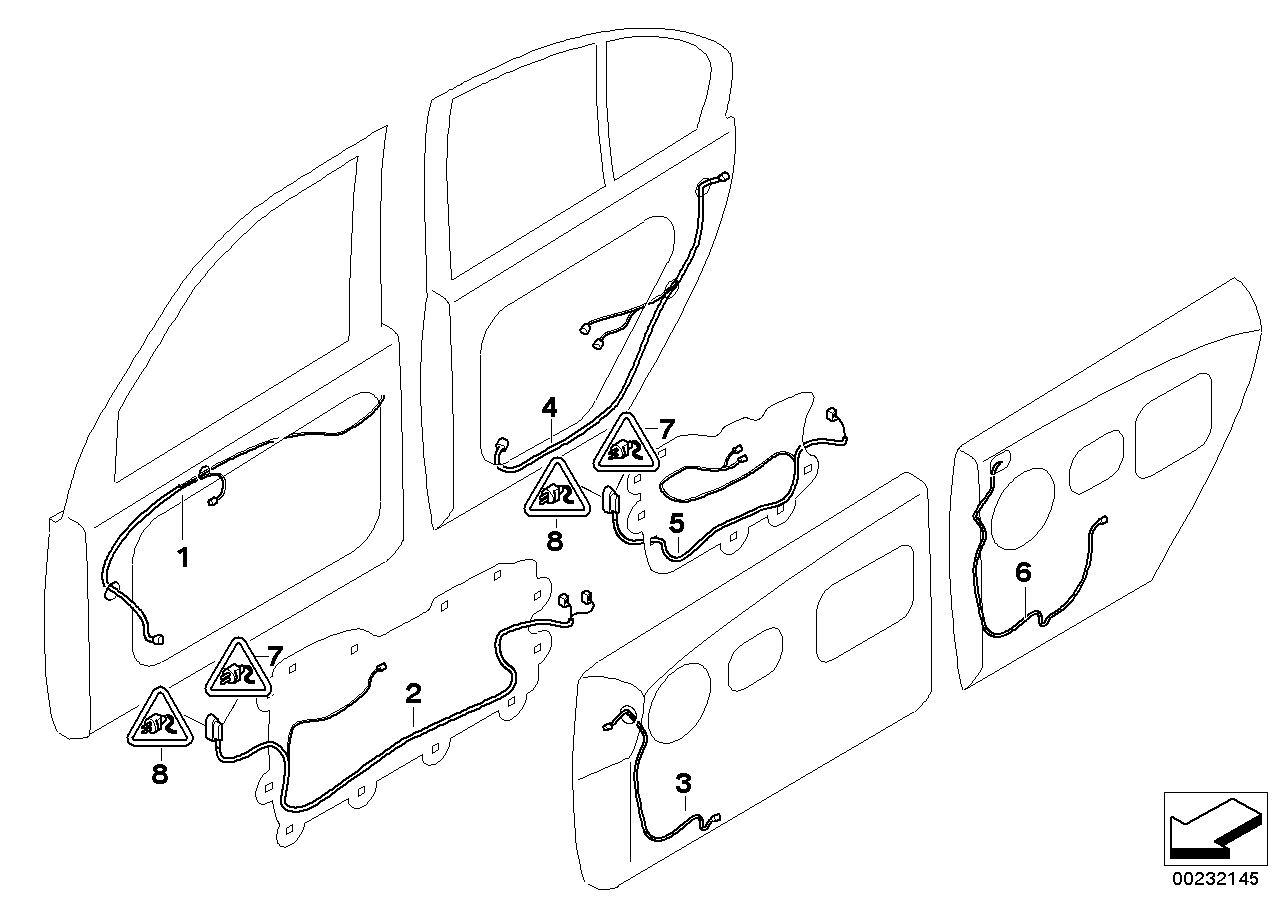Genuine BMW 61126923698 E65 E66 Door Wiring Harness, Mod. Carrier, Fr (Inc. 735Li, 740d & 745i) | Duco Car Parts UK Car Parts
