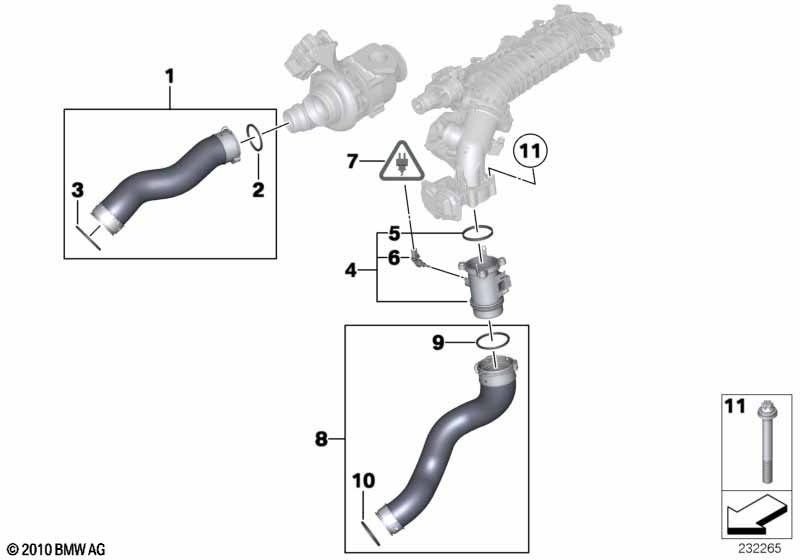 Intake manifold-supercharg.air duct/AGR