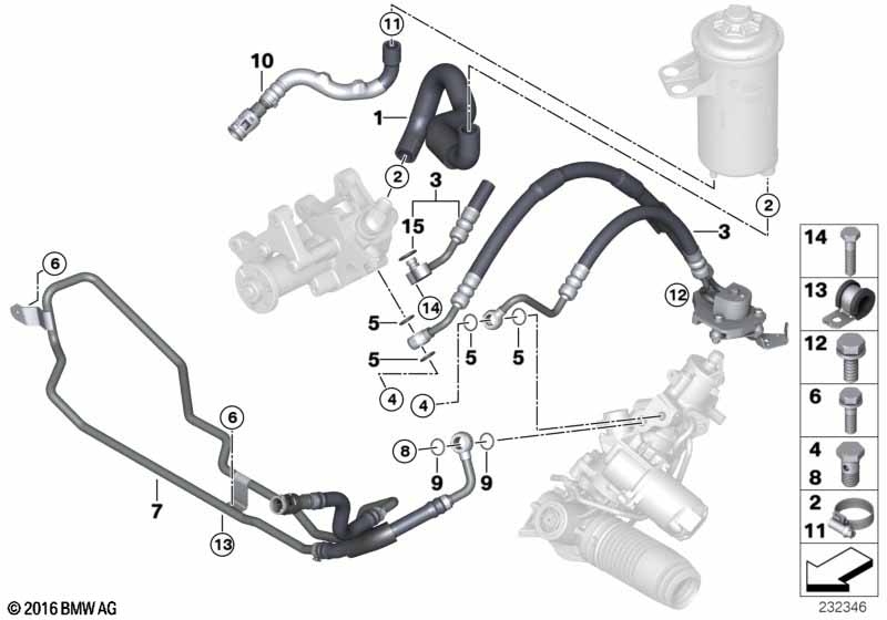 Hydro steering-oil pipes