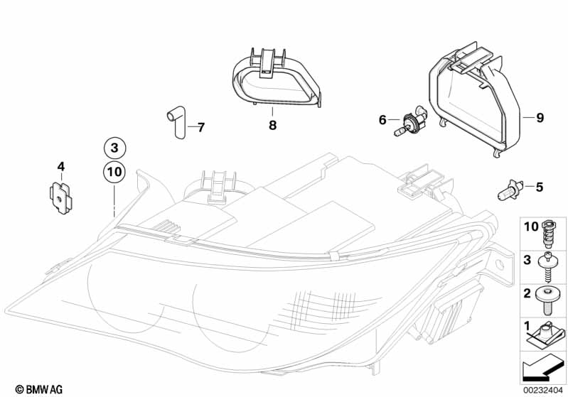 Genuine BMW 63126943481 E63 E64 Covering Cap High Beam, Left (Inc. 635d, 650i & 630i) | ML Performance UK Car Parts
