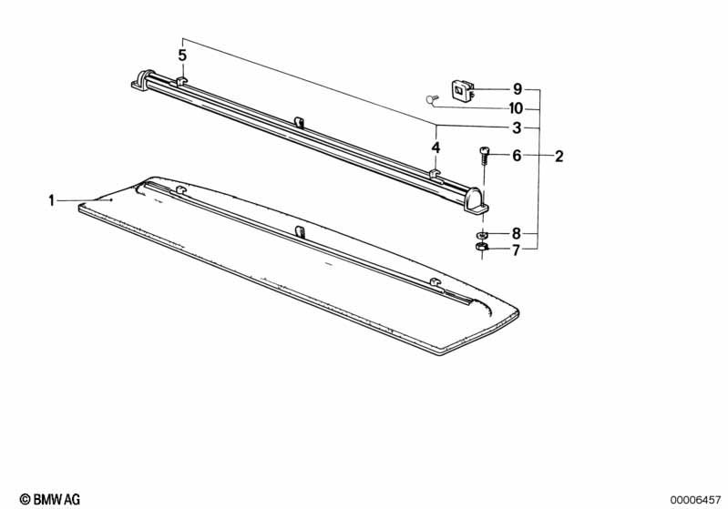 Rear window shelf/sun blind