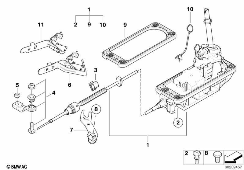 Autom.transmiss.steptronic shift parts