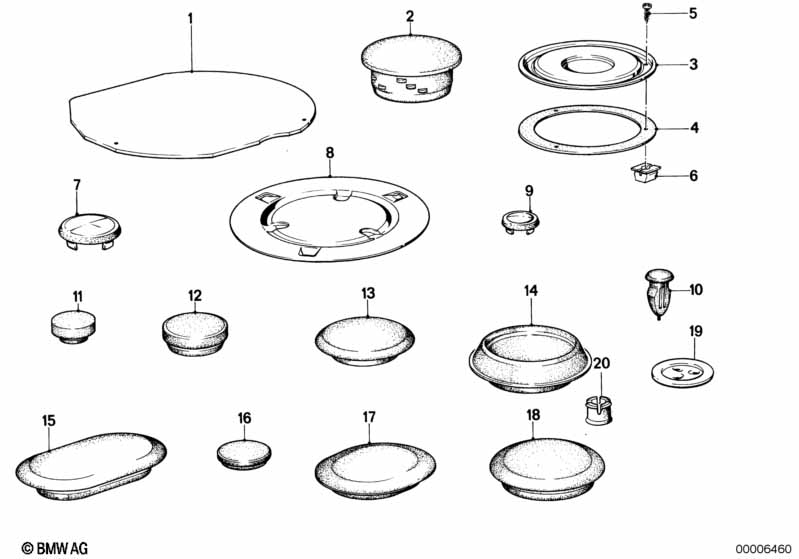 Genuine BMW 51711952009 E24 E28 E34 Blind Plug D=15mm (Inc. 530i, 518g & M535i) | ML Performance EU Car Parts