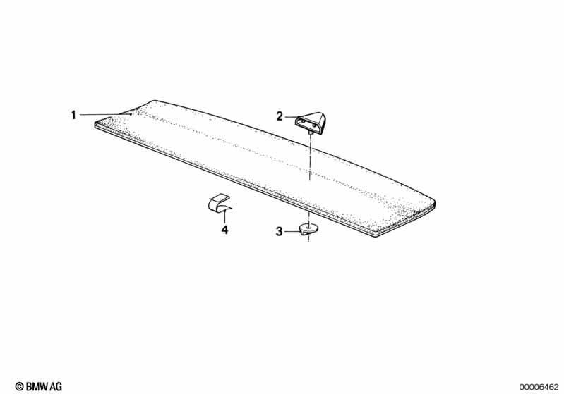 Rear window shelf
