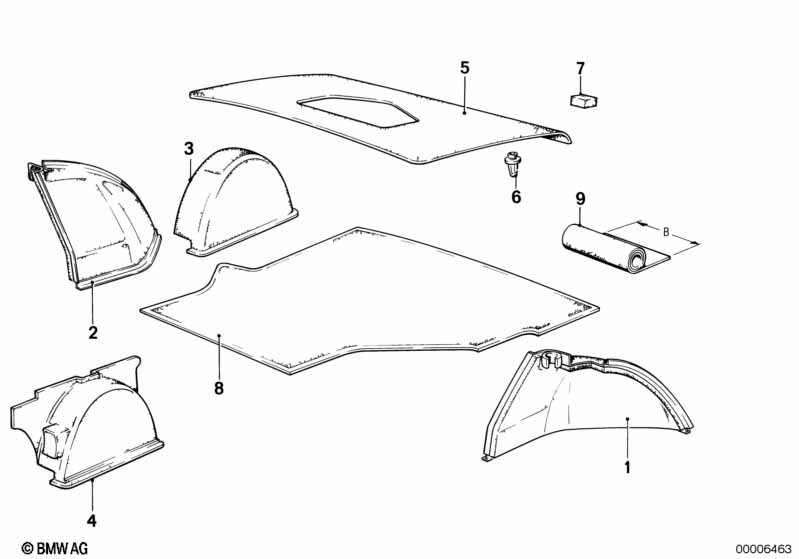 Genuine BMW 51491849473 E23 Trunk Lid Trim Panel (Inc. 732i, 728i & 730) | ML Performance EU Car Parts