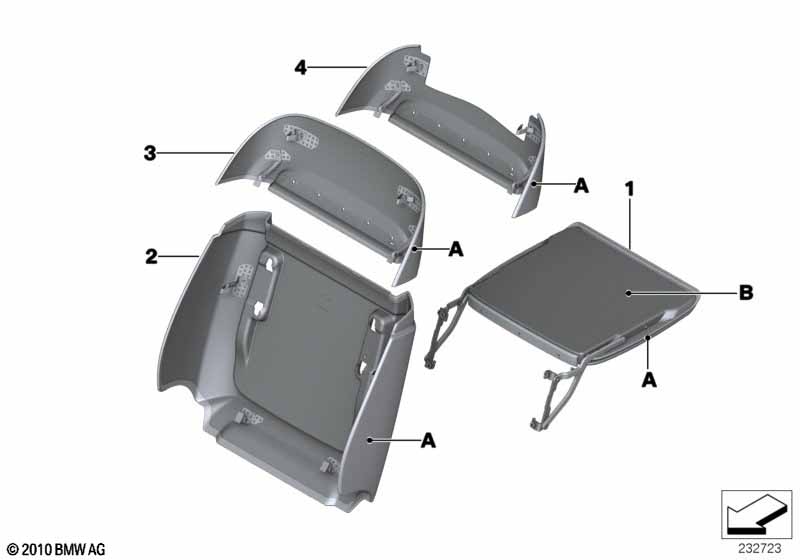 Individual rear partition/folding tray