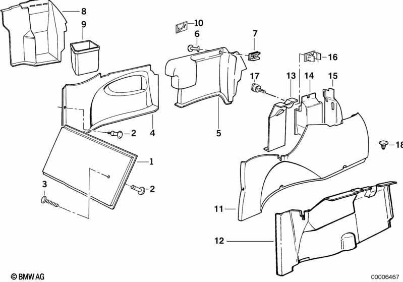 Genuine BMW 51478126561 E34 Panel Wheel Housing Part.Trunk Left MITTELGRAU (Inc. 525ix, 525td & 530i) | ML Performance EU Car Parts