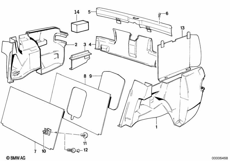 Genuine BMW 51471904968 E30 Covering Support Tail Panel (Inc. 325i, 316 & 318is) | ML Performance EU Car Parts