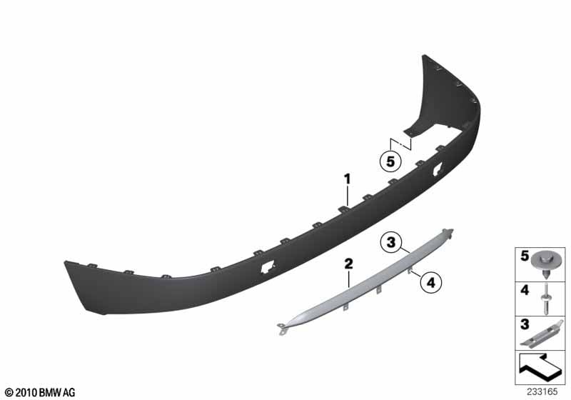 Genuine BMW 51127258428 F25 Cover, Trim, Rear, Black PDC (Inc. X3) | ML Performance UK Car Parts