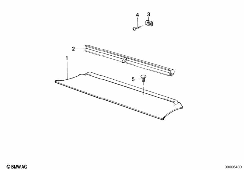Rear window shelf/sun blind