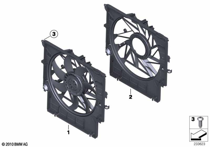 Genuine BMW 17427593850 F25 Fan Housing With Fan 400W (Inc. X3 28iX) | ML Performance EU Car Parts