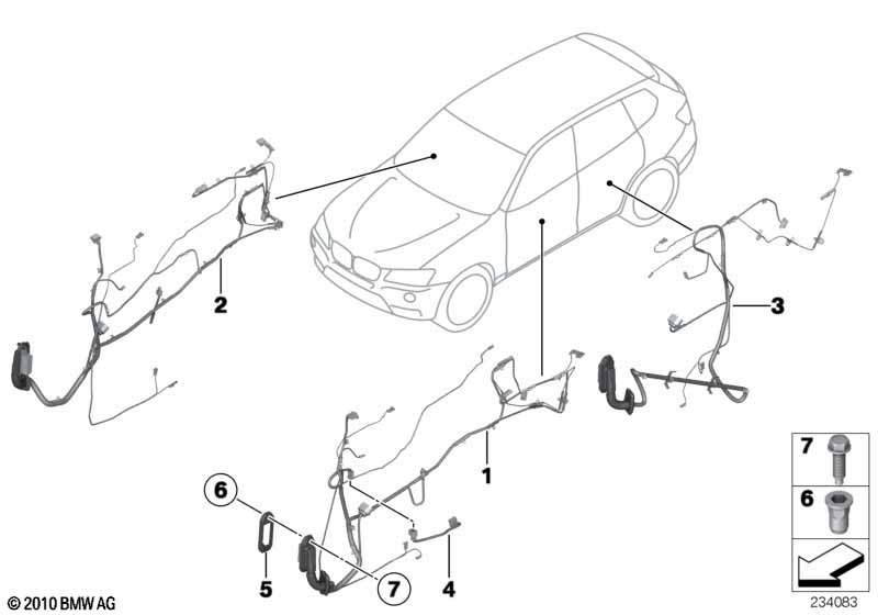 Genuine BMW 61129379827 F25 F26 Driver's Side Door Cable Harness (Inc. X4 20dX, X3 30dX & X3 28iX) | ML Performance UK Car Parts