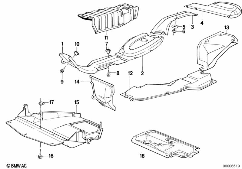 Heat insulat./engine compartm.screening