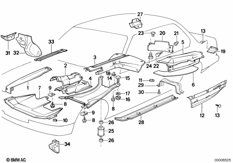Heat insulat./engine compartm.screening