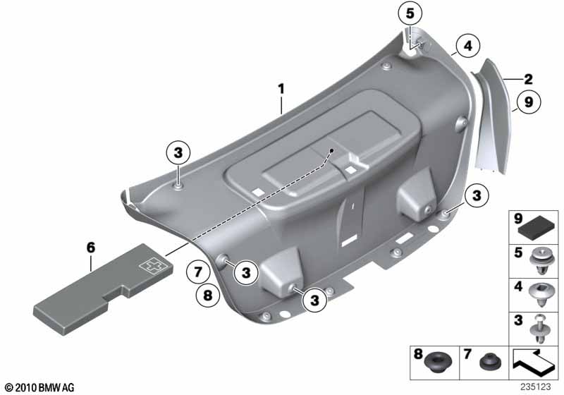 Trunk lid trim panel