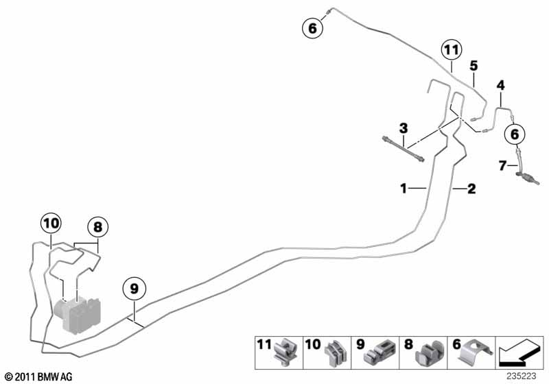 Genuine BMW 34322283034 E93 E92 E82 Brake Hose Rear (Inc. M & M3) | ML Performance UK Car Parts