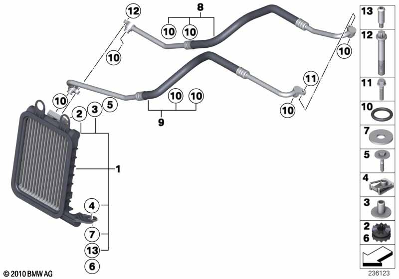 Genuine BMW 17217601536 F25 F26 Engine Oil Cooler (Inc. X4 M40iX, X4 35iX & X3 35iX) | ML Performance EU Car Parts