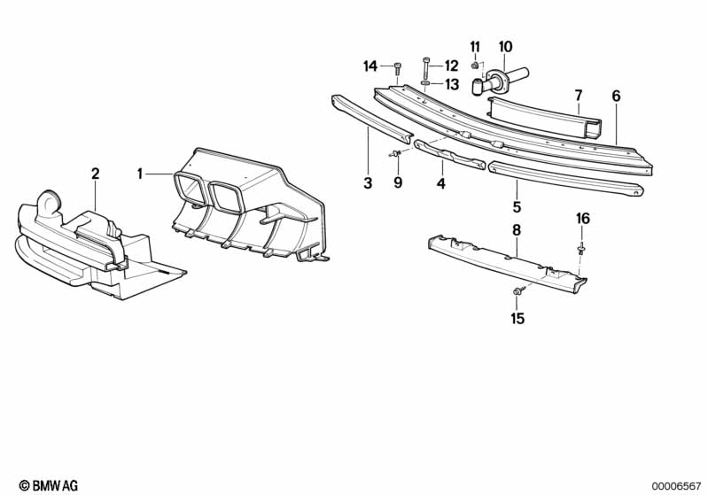 Genuine BMW 51718108399 E31 Air Channel Center (Inc. 840i, 850Ci & 850CSi) | ML Performance EU Car Parts