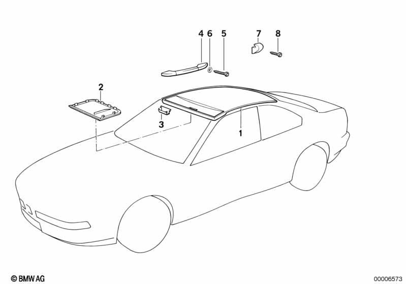 Genuine BMW 51448156368 E31 Cover Sliding Roof Motor SILBERGRAU (Inc. 850CSi, 840i & 850Ci) | ML Performance EU Car Parts