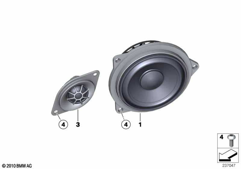 Loudspeaker components later. trim panel