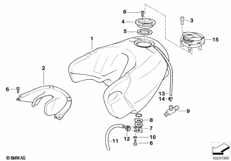 Fuel tank mounting parts