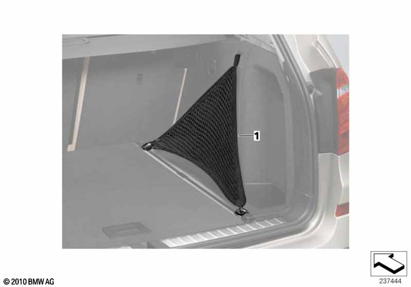 Trunk room net, lateral