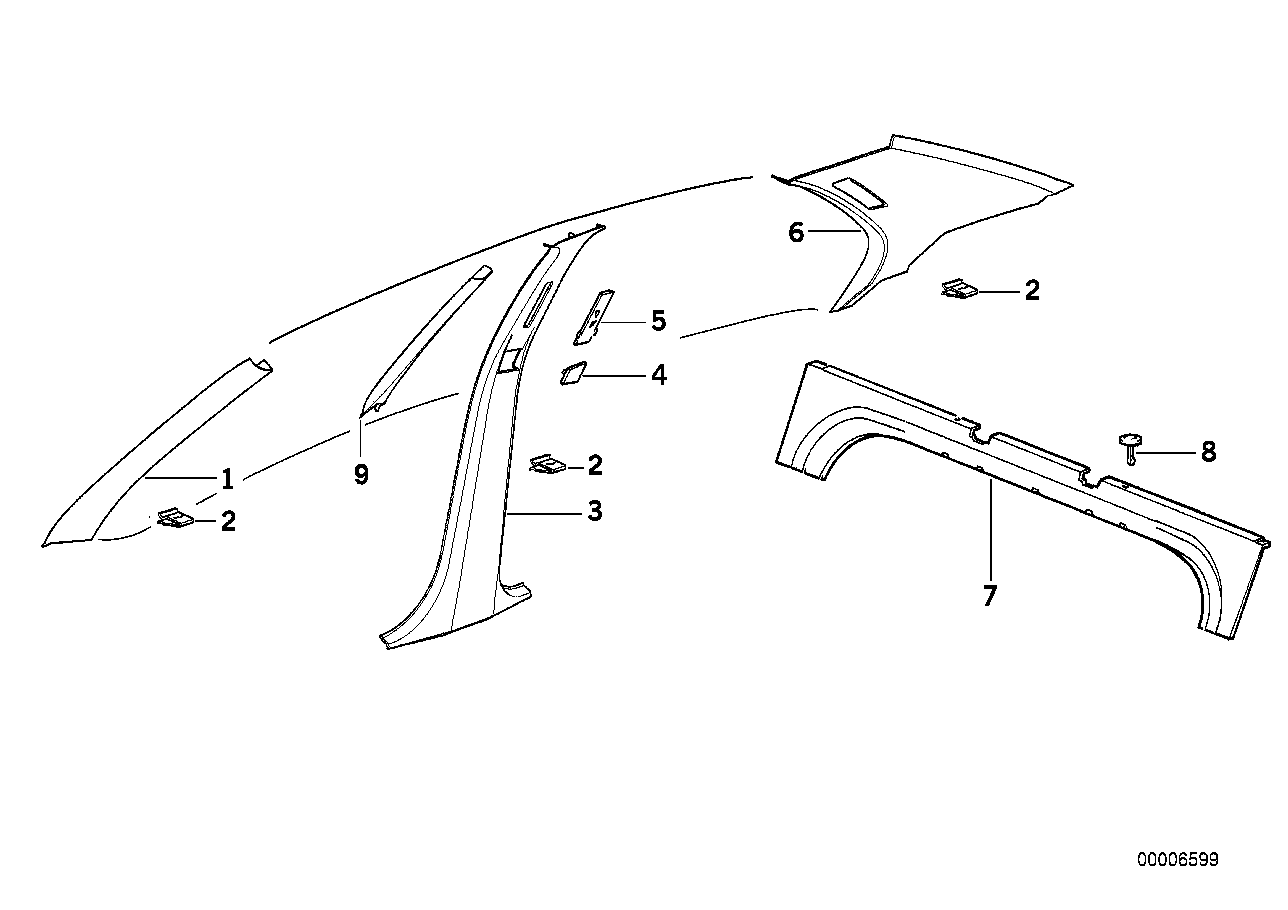 Genuine BMW 51438173503 E36 Covering Column-Center Left BEIGE (Inc. 325tds, 320i & 325i) | ML Performance US Car Parts