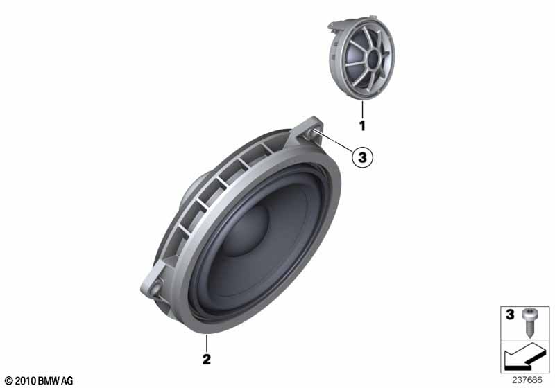 Single parts f front door hifi system