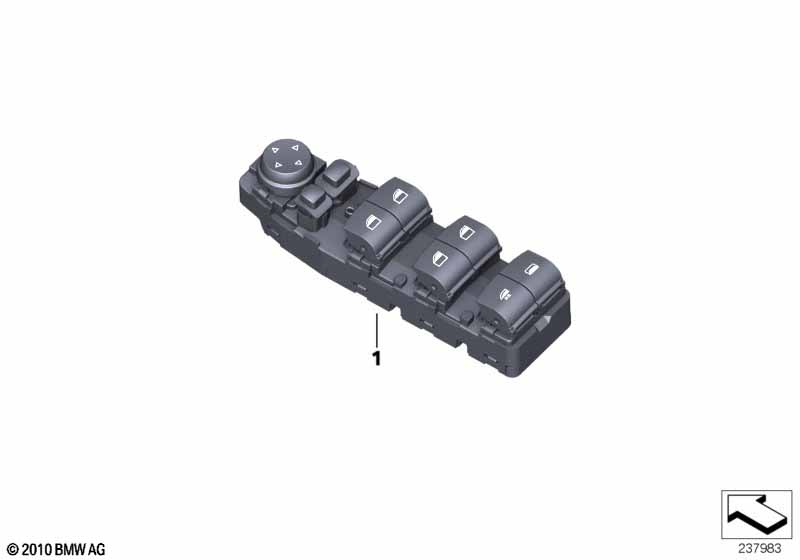 Operating unit, switch module, door