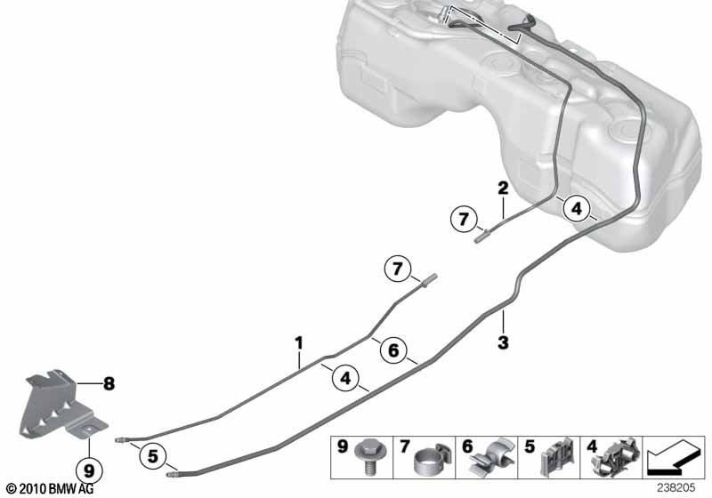 Genuine BMW 16117216539 F25 F26 Rear Fuel Feed Line (Inc. X3 35dX, X4 35dX & X4 20dX) | ML Performance UK Car Parts