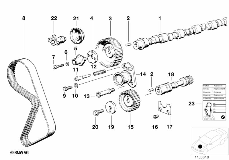 Timing+valve train-tooth belt/camshaft