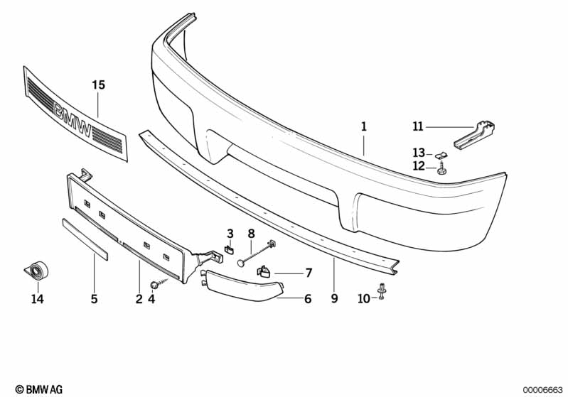 Genuine BMW 51112252697 E31 Spoiler Front M TECHNIC (Inc. 850Ci, 850CSi & 840Ci) | ML Performance UK Car Parts