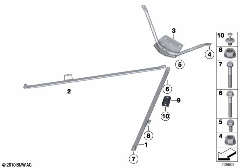 Reinforcement for body, rear