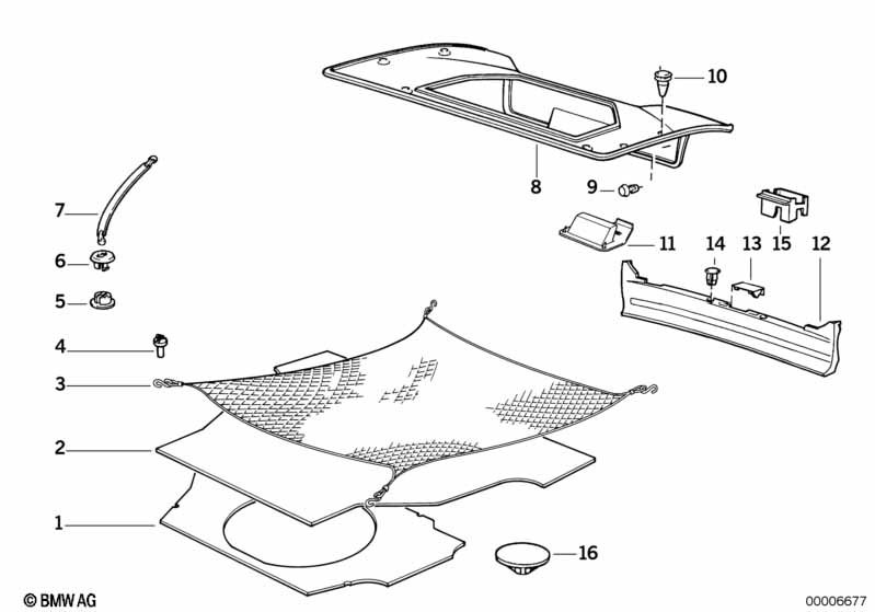Genuine BMW 51491946300 E34 Trunk Lid Trim Panel (Inc. 525tds, 540i & 535i) | ML Performance EU Car Parts