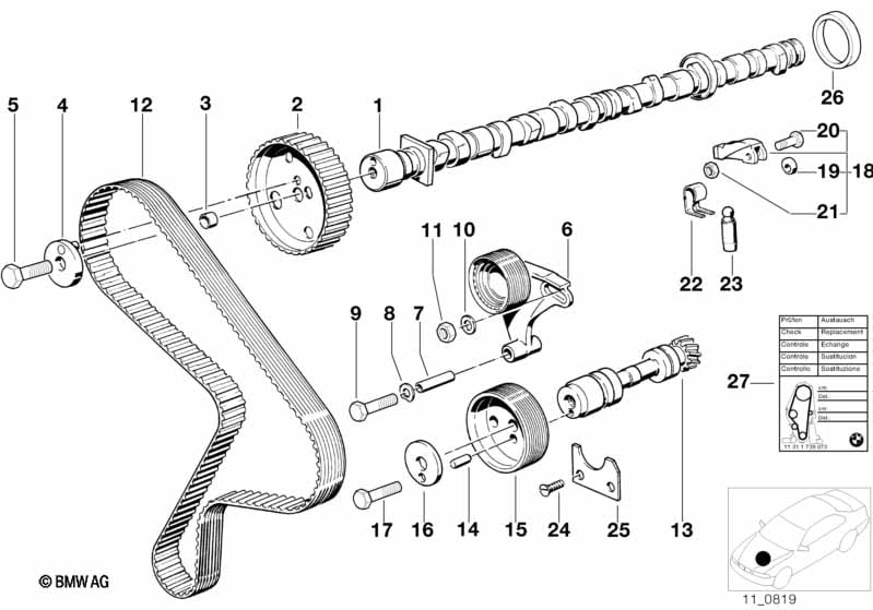 Timing+valve train-tooth belt/camshaft