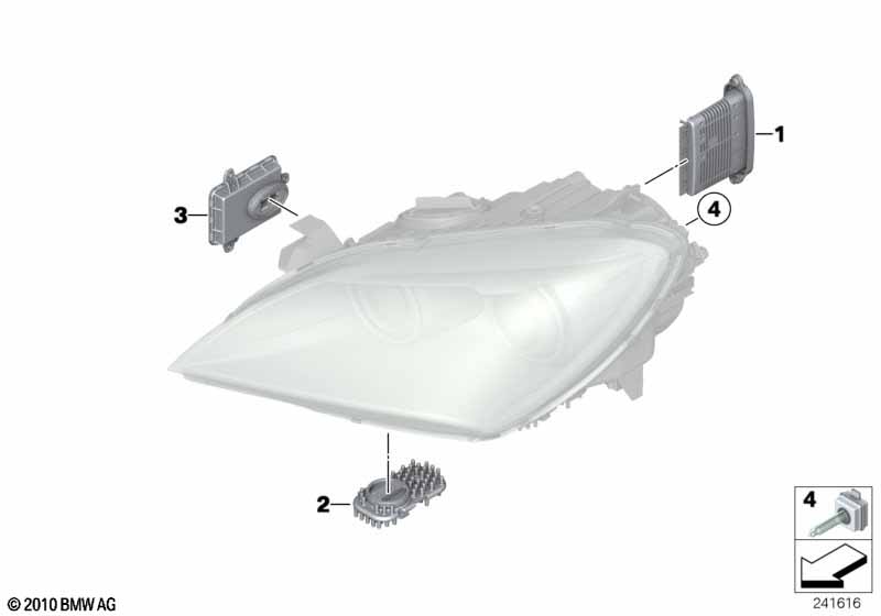 Headlight, electronic parts, Xenon light