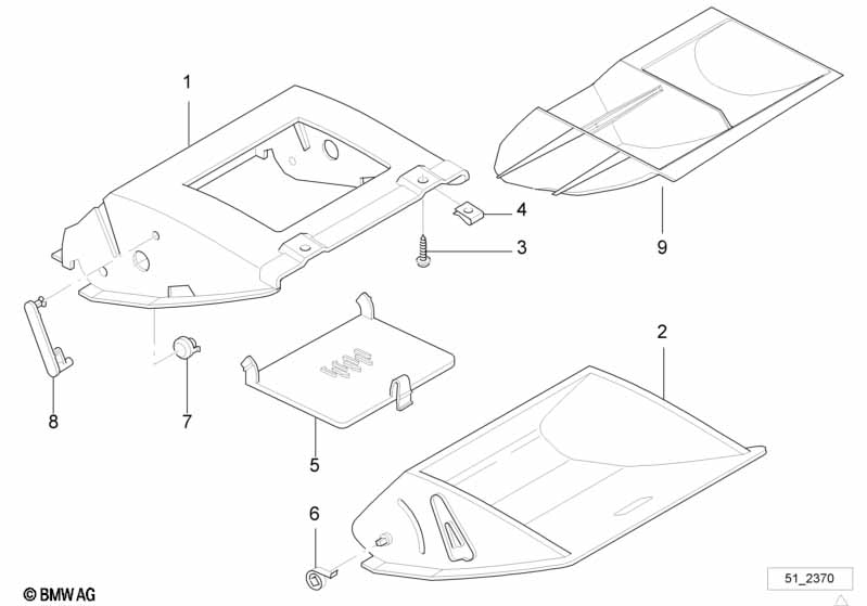 Genuine BMW 51458170282 E38 Folding Partition Insert (Inc. L7, 740iLP & 730i) | ML Performance UK Car Parts