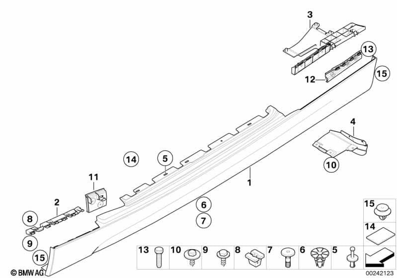 Cover door sill / wheel arch