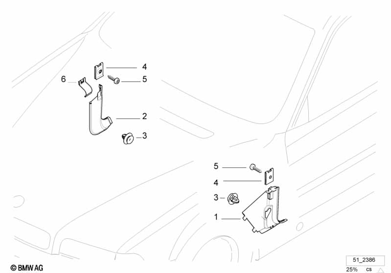 Trim panel leg room