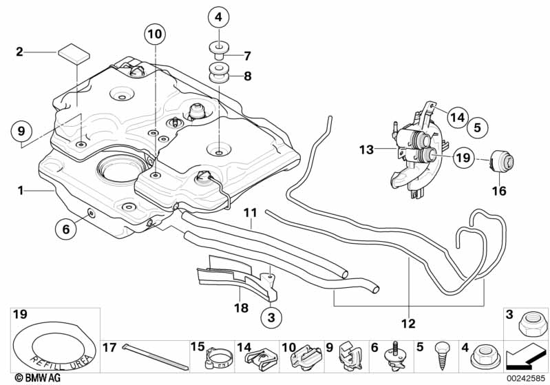 Genuine BMW 16197204927 E71 E90 E70 Lock Pin (Inc. X5) | ML Performance EU Car Parts