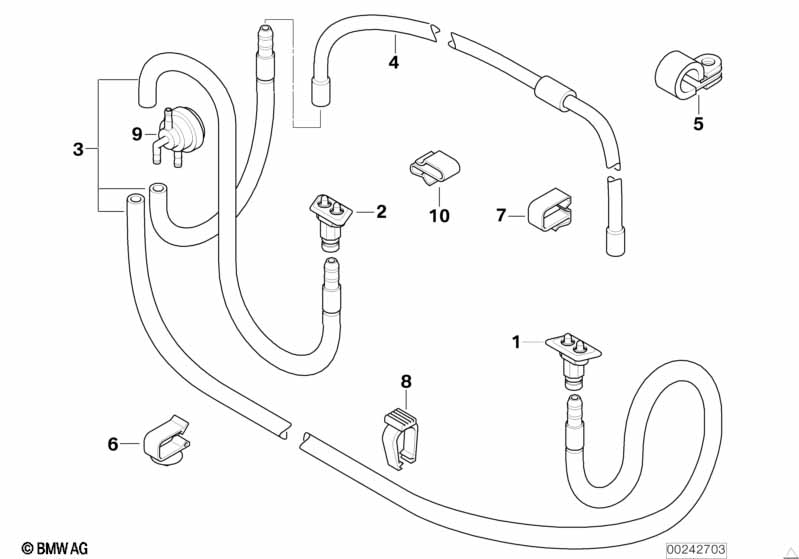 Single parts for head lamp cleaning