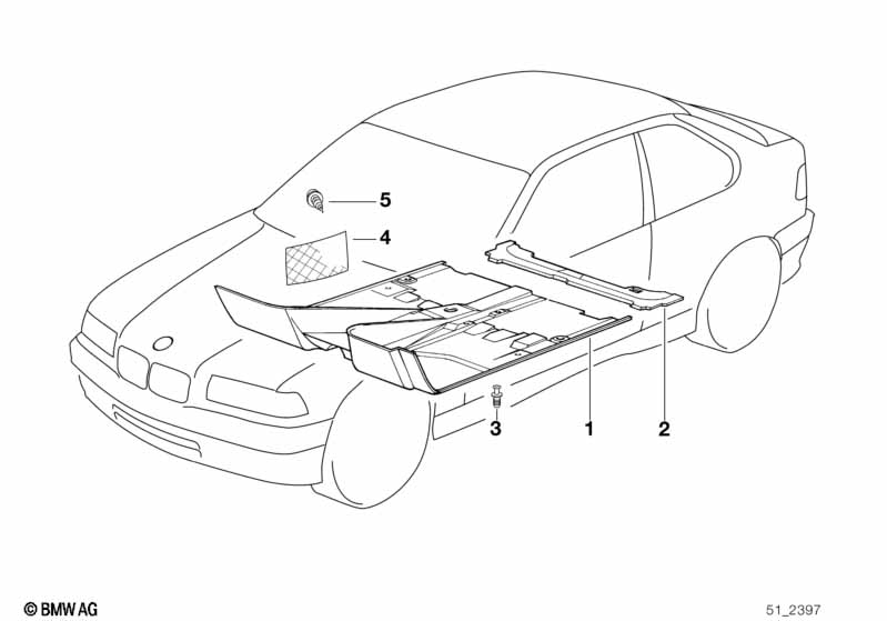 Genuine BMW 51472265515 E34 E36 Storage Net, Footwell, Front (Inc. 318ti, 316i 1.9 & Z3 2.8) | ML Performance EU Car Parts